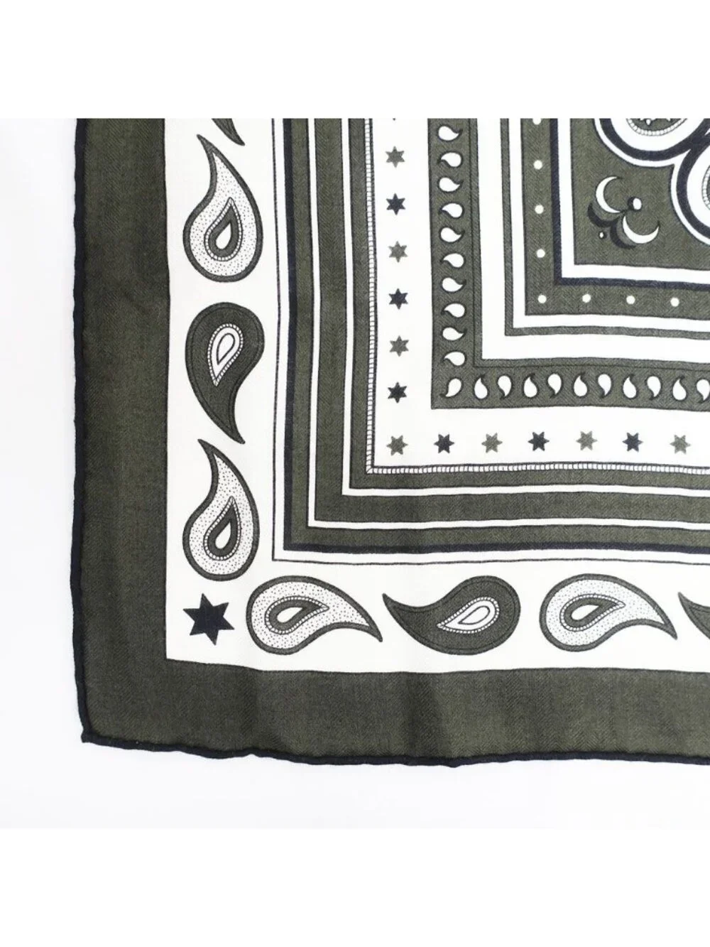 Hermes Carre Geant Grand Appara Bandana Scarf Cashmere Silk Moss Green